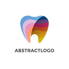 Dental Clinic Creative Modern Colorful Logo Teeth Icon Tooth abstract Monogram design template
