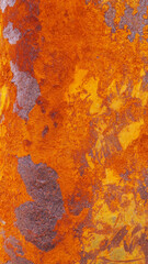 Aged and weathered rust metal plate. Abstract texture rusty old surface. Metallic corrosion close up. 