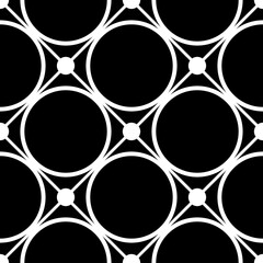 Dark geometric background. White seamless pattern