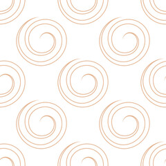 Seamless pattern. Beige abstract print on white background