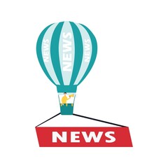 Obraz premium People watching the news, on a white background, vector illustration