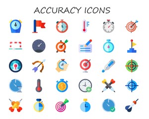 Modern Simple Set of accuracy Vector flat Icons