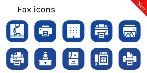 fax icon set