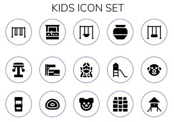 Modern Simple Set of kids Vector filled Icons