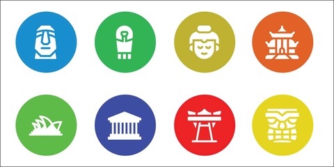 Fototapeta premium statue icon set