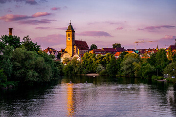 Nürtingen bei Sonnenuntergang