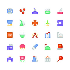 
Industrial Colored Vector Icons 9
