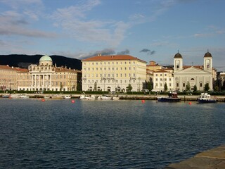 Trieste, Italy, Buildings on the Waterfront
