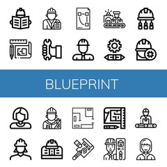 blueprint icon set