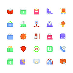 
Logistics delivery Colored Vector Icons 5
