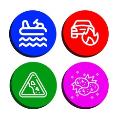 Set of crash icons