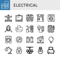 electrical icon set