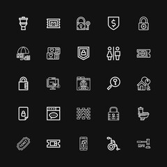 Editable 25 access icons for web and mobile