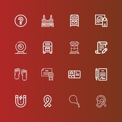 Editable 16 stamp icons for web and mobile