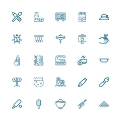 Editable 25 stroke icons for web and mobile
