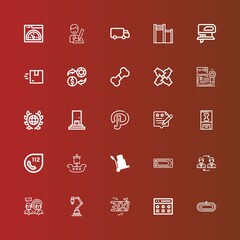 Editable 25 lined icons for web and mobile