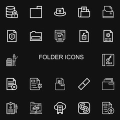 Fototapeta na wymiar Editable 22 folder icons for web and mobile