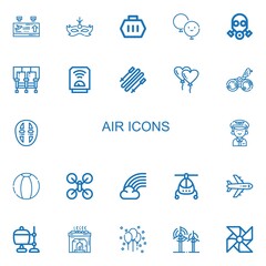 Editable 22 air icons for web and mobile