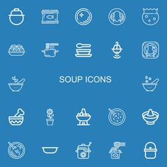 Editable 22 soup icons for web and mobile