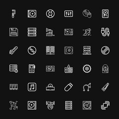 Editable 36 disk icons for web and mobile