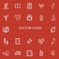 Editable 22 doctor icons for web and mobile