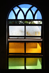 Stained glass of Bosoboso Church in Antipolo, Philippines