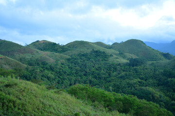 Naklejka premium View from the top at Treasure Mountain in Tanay, Rizal, Philippines