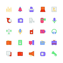 
Multimedia Colored Vector Icons 4
