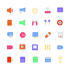 
Multimedia Colored Vector Icons 8
