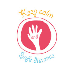 keep calm and keep your distance, banner