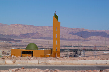 A contemporary Mosque in desert outside Aqaba, Jordan