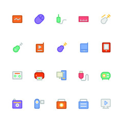 
Multimedia Colored Vector Icons 11
