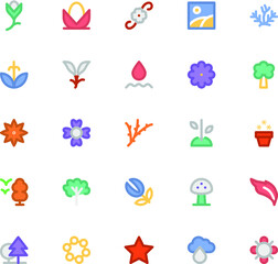 
Nature Colored Vector Icons 4
