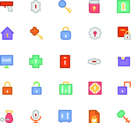Security Colored Vector Icons 1