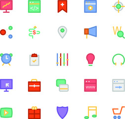 
Pack of Flat Icon Vectors 
