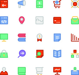 
Search Engine Optimization Flat Icons Pack 
