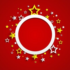 Creative stars frame background vector illustration
