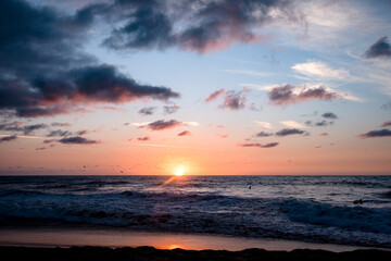 atardecer en la playa de Nayarit