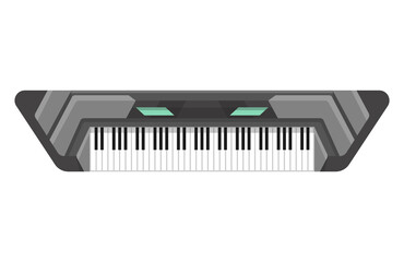 Musical Keyboard instrument. Isolated image of a keyboard. Vector illustration - musician equipment. Tool for music lover
