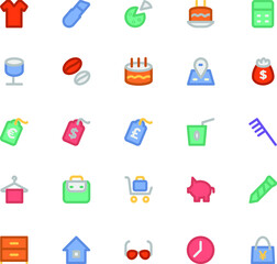 
Shopping Colored Vector Icons 11
