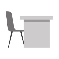 Isolated office desk with chair vector design