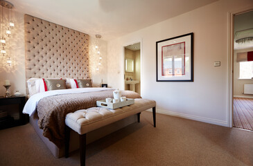 Home interior of a contemporary bedroom