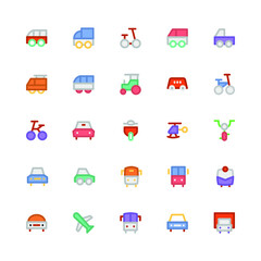Transport Colored Vector Icons 1