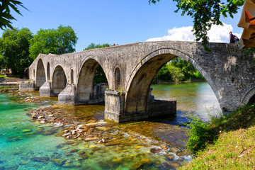 Arta's bridge over Arachthos River, Greece