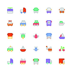 Transport Colored Vector Icons 8