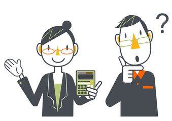 税理士と男性のセット