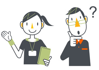 インストラクターと男性のセット