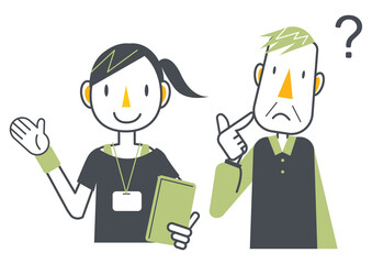 インストラクターとシニア男性のセット