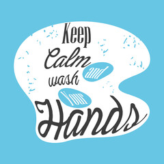 keep calm and wash your hands, banner
