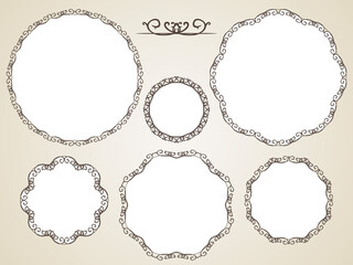 calligraphic round frame